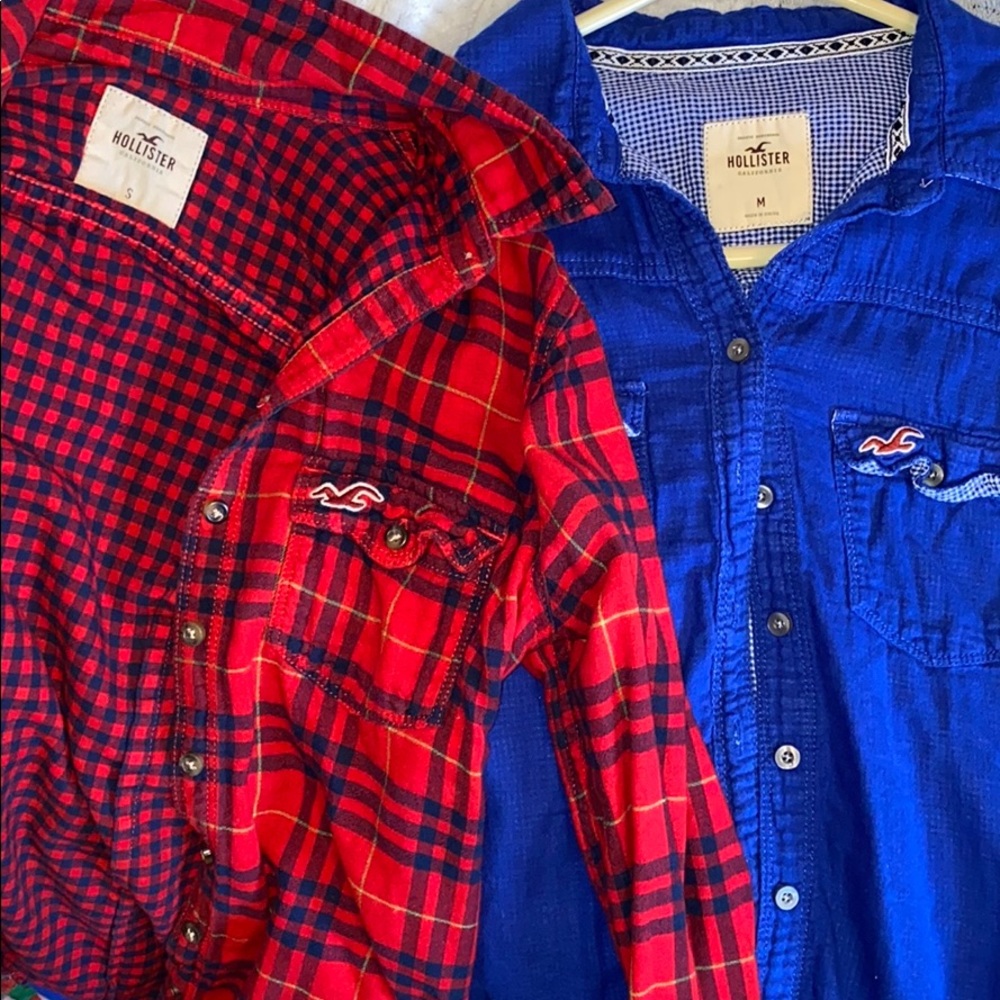 2 Hollister flannels